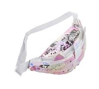 ROMISBABA Cute Glitter Sequin Sling Bag for Girls Adorable Cartoon Crossbody Chest Pack for Travel Shopping and Outdoor Activities Lightweight and Design