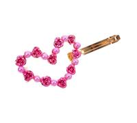 ROMISBABA Cute Heart Shaped Rhinestone Hair Clip for Women Vintage Elegant Hairpin Strong Grip Comfortable Hollow Design for Daily Wear Parties and Weddings