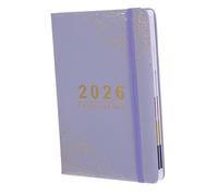 ROMISBABA Daily Planner Hardcover Notebook for School and Office Days Organizer with Hourly Schedule Travel Friendly Academic and Productivity Journal with Smooth Writing Pages Purple Cover