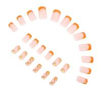 ROMISBABA Decorative False Nails Glitter Tips for Women Easy to Use Unique Chic Style Birthday New Year Manicure Accessory