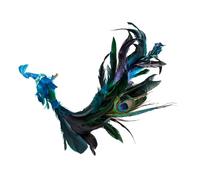 ROMISBABA Delicate Glitter Peacock Clip Ornament Tail Foam Decor for Christmas Tree Vibrant Colors Unique Design Easy to Clean Holiday Spirit Decoration
