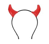 ROMISBABA Devil Horns Headband and Devil Headband for Halloween Party, Comfortable Leather Costume Accessory Unique Red Sequin Design, Practical and Stylish