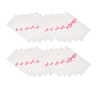 ROMISBABA Disposable 40x40cm Foldable Bow Tie Print Napkins with Paper 50pcs Pocket Napkins for Tableware Protection Pink and for Hotel Kitchen Use