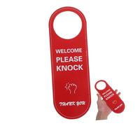 ROMISBABA Do Not Disturb Sign Double Sided PU Leather Office Door Hanger Privacy Sign for Home Hotel Room Door Handles Please Knock for Meeting Productivity