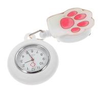ROMISBABA Doctor Pocket Watch Clip Silicone Nurse Fob Watch with Large Dial and Display Portable White Medical for Nurses Students Healthcare Professionals