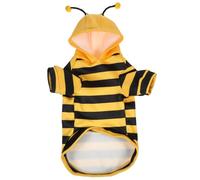 ROMISBABA Dog and Cat Warmth Retention Bee Costume Hoodie Winter Accessories Soft Fabric Leash Ring