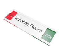 ROMISBABA Door and Sign Acrylic Sliding Privacy Indicator Office Occupied Available Slider Signboard for Use Meeting Room Conference Workplace