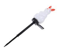 ROMISBABA Easter Rabbit Solar Light Outdoor Garden Solar Lamp White Rabbit Figurine Landscape Lighting Ground Stake Decorative Easter Lights for Patio Lawn