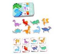 ROMISBABA Educational Dinosaur Matching Puzzle for Wooden Cognitive Development for Boys and Early Learning Brain Teaser with Shapes Safe and Interactive Puzzle Game
