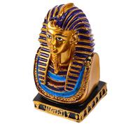 ROMISBABA Egyptian Pharaoh Resin Sculpture Desktop Adornment Ancient Style Home Decor Light Craft for Artistic Living Accent