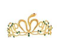 ROMISBABA Egyptian Snake Crown Tiara for Women Sparkling Rhinestone Alloy Headpiece Retro Queen Costume Accessory for Weddings Halloween Birthday Parties Vintage Style