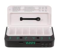 ROMISBABA Electric Pill Organizer with Alarm Reminder for Elderly, PC Material, Three or Six Compartments, Large Capacity Storage for Medicine, Timed Alerts to Remind You to Take Medicine