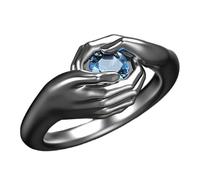 ROMISBABA Elegant Black Metal Finger Ring for Women, Non-fading and Light Weight, Unique All-match Style Fashion Finger Ring, Valentine's Day Gift for Her