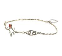 ROMISBABA Elegant Red Metal Headband for Women, Comfortable to Wear Hair Accessory with Unique Design, for Weddings and Anniversary Celebrations