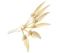 ROMISBABA Elegant U-shaped Hair Pins for Graduation Time Golden Rhinestone Bun Pins for Hair Made of Zinc Alloy Portable and Securely Holds Hairstyle for Dinner or Present for Friends