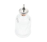 ROMISBABA Embossed Glass Bitters Bottle with Plug for Bar Use Vintage Cocktail Mixer Bottle with Ergonomic Design Transparent Glass for Professional Bartenders and Home Bars