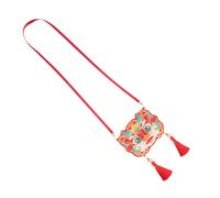 ROMISBABA Embroidered Dragon Crossbody Bag Polyester Traditional Chinese Style Purse for Women Teens Lunar Year Accessory with Festive Zodiac Design