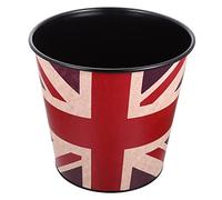 ROMISBABA European Style Retro Iron Waste Container Open Top Decorative Trash Can for Kitchen and Home Practical Dustbin with Vintage Design Stylish Garbage Bin for Neat Living Spaces
