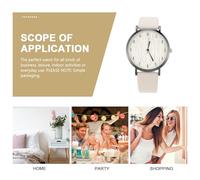 ROMISBABA Fashionable Women Watch with Leather Strap Analog Quartz Movement Decorative Wrist Ornament for Casual and Everyday Wear Breathable Comfortable Fit