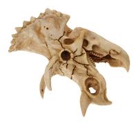 ROMISBABA Faucet Decoration Hide House for Fish Tank Resin Simulated Dinosaur Skull Ornament Aquarium Landscape Decor Underwater Hideout for Reptile Tank Accessories