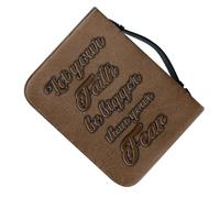 ROMISBABA Faux Leather Book Storage Bag Handle for Church Book Bible Protector Bible Cover Case for Men Scripture Journal Case