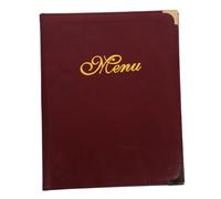 ROMISBABA Faux Leather Menu Holder Folder for Restaurant Bar Transparent Slide In Design for Easy Menu Updates Multifunctional Meal Price Display for Dining Use