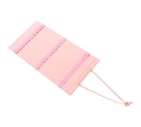 ROMISBABA Felt Headband Holder Organizer with 30 Slots, Wall Adhesive Hair Accessory Storage Pouch, No Drilling Installation, Efficient Organization, Can Be Hung on Door Or Closet, Pink