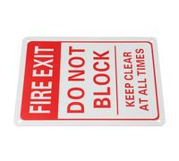 ROMISBABA Fire Exit Sign Do Not Block Emergency Fire Exit Label Warning Board for Shopping Mall Safety Door Signage