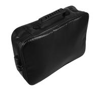 ROMISBABA Fireproof Multi-Layer Document Storage Box with Lock Portable -Resistant Passport Holder and Secure File Organizer for Certificates and Important Home Use Essential