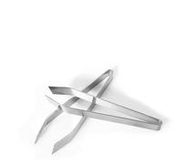 ROMISBABA Fish Bone Tweezers for Removing Fish Bones with Surface Finish and Pig Hair Stainless Steel Flat and Slant Tweezer for Better Control, for Fur Removal in Kitchen