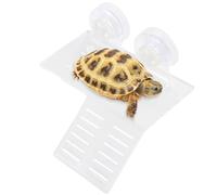 ROMISBABA Floating Turtle Pier with 2 Suction Cups, White Plastic Turtle Basking Platform for Fresh and Salt Water Environments, Aquarium Decoration Suitable and Aquatic Fish