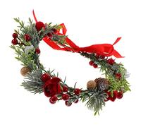 ROMISBABA Floral Crown Hairband with Green Leaf Wreath Leafy Flower Headpiece for Women Bridal Wedding Fairy Costume Accessories