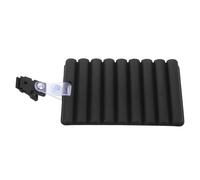 ROMISBABA Fly Fishing Black Rippled EVA Foam Patch with Hook Loop Clip, Fake Lure Keeper for Vest Storage, Sturdy Fly Tying Ripple Foam Sheet Accessory