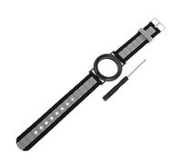 ROMISBABA Full Protection Silicone Watch Band with Impact Resistant Case Compatible with Apple Comfortable Elastic Closure Strap for Adults and Seniors in Black Grey Dual Color
