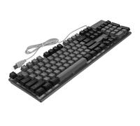 ROMISBABA Gaming Keyboard 104-Key Mechanical Feel Wired USB Rgb Backlit Keyboard for Computer Game Hardware and Office Environments Gray-Black Dual Color Lighting
