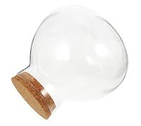 ROMISBABA Glass Micro Landscape Bottle Cork Stopper for Succulents and Moss Plants, 10x11cm Ecological Decorative Terrarium Container, Desktop Diy Air Plant Habitat for Indoor Gardening