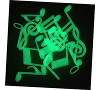 ROMISBABA Glow Dark Music Note Wall Decals Removable Decorative Wall Art Stickers for Vibrant Fluorescent Green Design DIY Home Interior Decoration