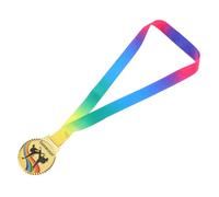 ROMISBABA Gold Taekwondo Championship Medal with Neck Ribbon Sports Award for Competitions Training and School Events Elegant Design Racing and Cycling Victory Prize