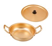 ROMISBABA Golden Aluminium Korean Ramen Noodle Pot for Kitchen Use, Easy to Clean and Efficient Cooking Pot for Instant Noodles, for Small Families and Single Person
