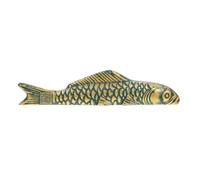 ROMISBABA Golden Carp Shape Paperweight Cast Iron Desktop Decor to Flatten and Hold down Paper, for Business and Awards Ceremony Use