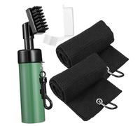 ROMISBABA Golf Club Groove Cleaner with Strong Bristles Portable Refillable Squeeze Bottle and Cloth for Cleaning of Clubs Shoes Bags and Accessories the Course
