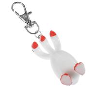 ROMISBABA Gothic Animal Keychain Pendant Three-Headed Goose Key Ring 17G Backpack Accessory Charm for Bag Decoration Random Style