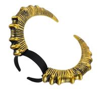 ROMISBABA Halloween Devil Horns Headband for Adults Gold Demon Sheep Horns Cosplay Accessory Versatile Gothic Headpiece for Costume Parties Masquerade Photo Props and Trick Treat Events
