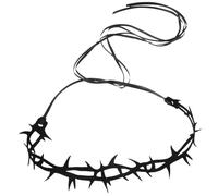 ROMISBABA Halloween Thorn Choker Necklace Gothic Style Womens Witch Role Play Collar Jewelry Reusable Punk Accessory for Spooky and Formal Occasions