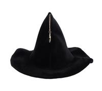 ROMISBABA Halloween Witch Hat with Enchanting Star Pendant Comfortable Cosplay Accessory for Role Playing Theme Parties and Stage Performances for Halloween Costumes and Events