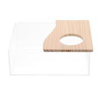 ROMISBABA Hamster Sand Bath Box Acrylic Sand Bath Container for Small Pets Home Use Easy to Clean and Store