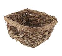 ROMISBABA Hand Woven Grass Nest Pet House for Rabbits and Hamsters Breathable Pastoral Style Small Animal Hideout and Natural Bedding for Guinea Pigs and Chinchillas Comfortable Cozy