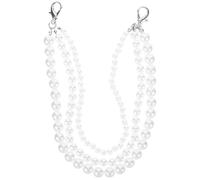 ROMISBABA Hand-woven White Pearl Shoe Chain for Boots, Elegant Metal Sneaker Accessories Adding A Touch of Luxury and Style, Shoe Lace Charm Decoration