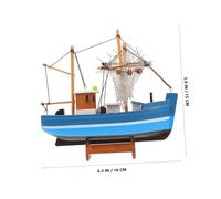 ROMISBABA Handcrafted Solid Wood Sailboat Model with Mediterranean Coastal Accents Realistic Nautical Boat Figurine for Beach Style Home Decor Graduation Centerpiece and Rustic Table