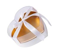 ROMISBABA Heart-Shaped Flower Box with Lid, White Decorative Packaging Box for Valentine’S Day, Preserved Flower Display Container, Party Favor Storage Case